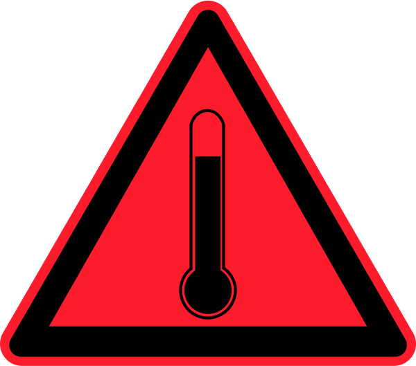 High Temperature Warning Sign PNG