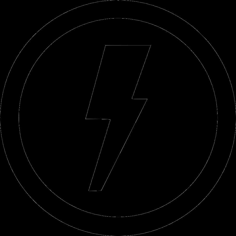 High Voltage Symbol Black Background PNG