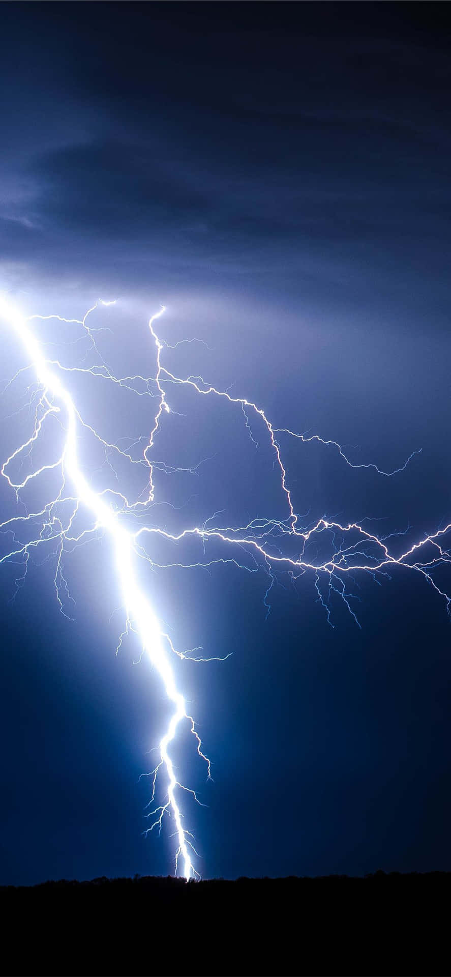 High Voltage Transmission Lines In A Clear Sky