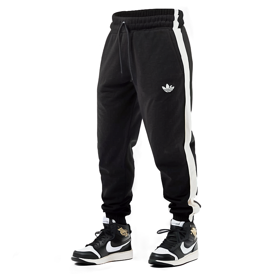 High Waist Black Sweatpants Png 8 PNG