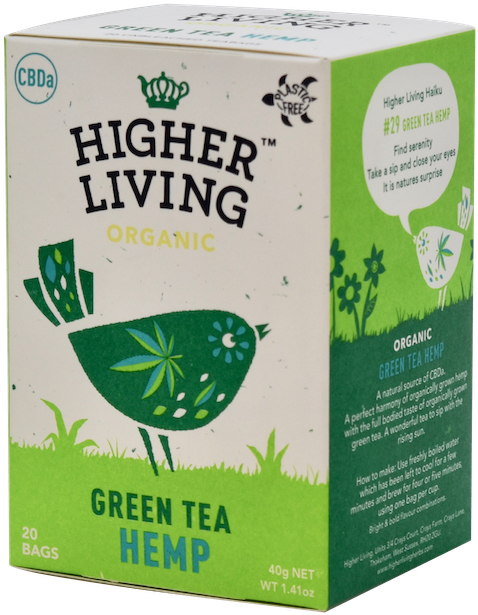 Higher Living Organic Green Tea Hemp Box PNG