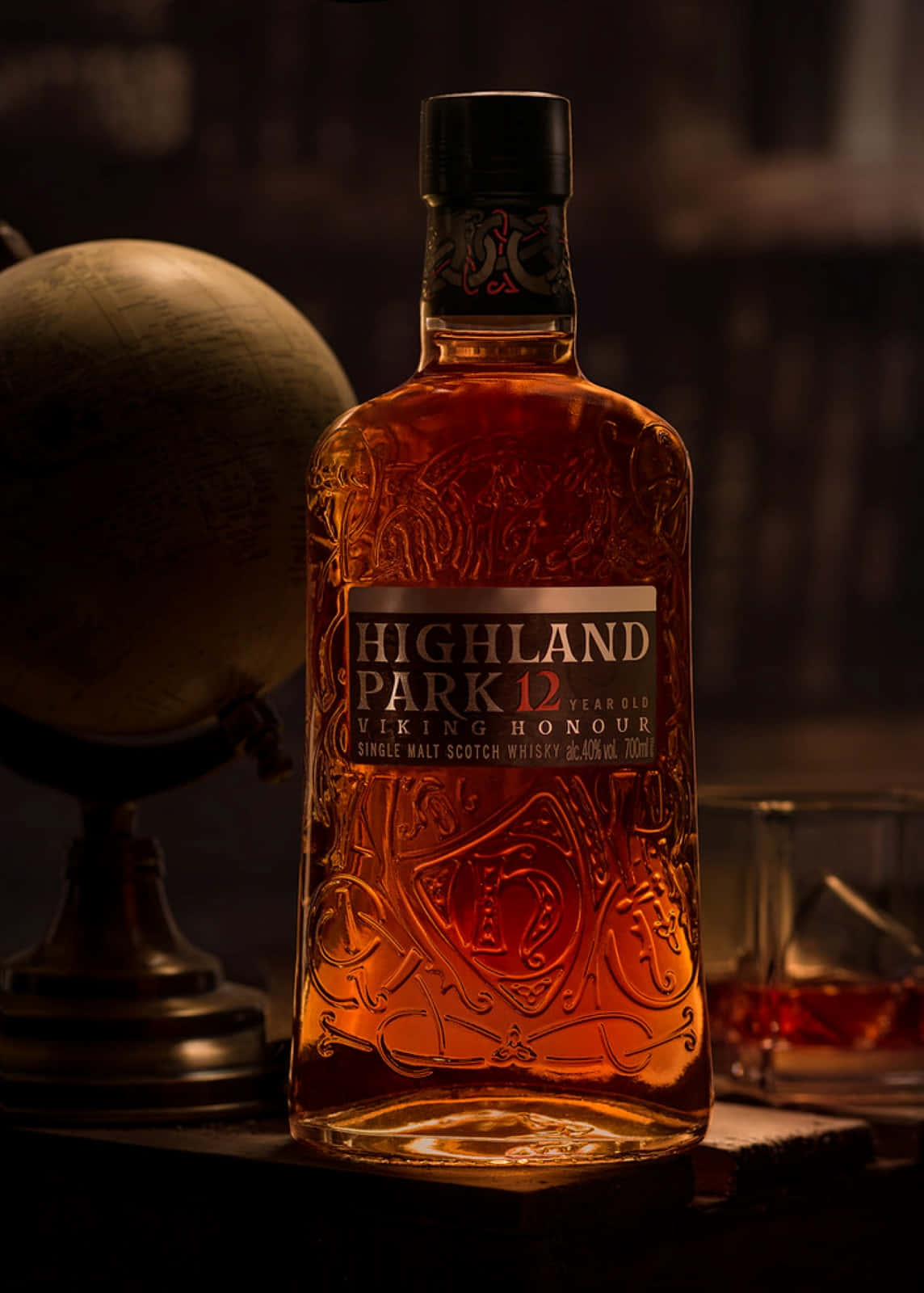 Highland Park Whiskey Engraved Bottle Wallpaper