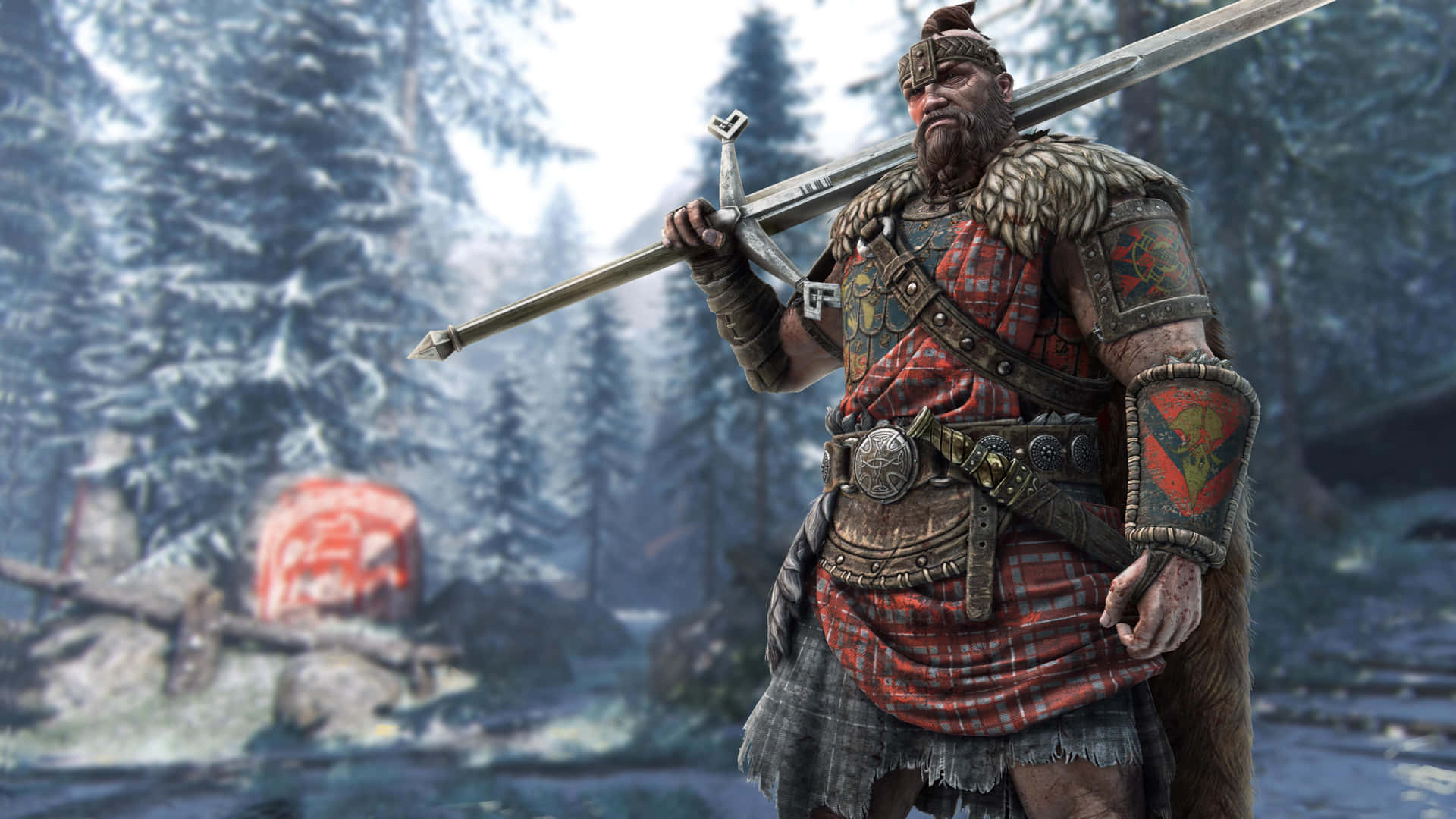 The Highlander, a feared warrior in the game For Honor Wallpaper