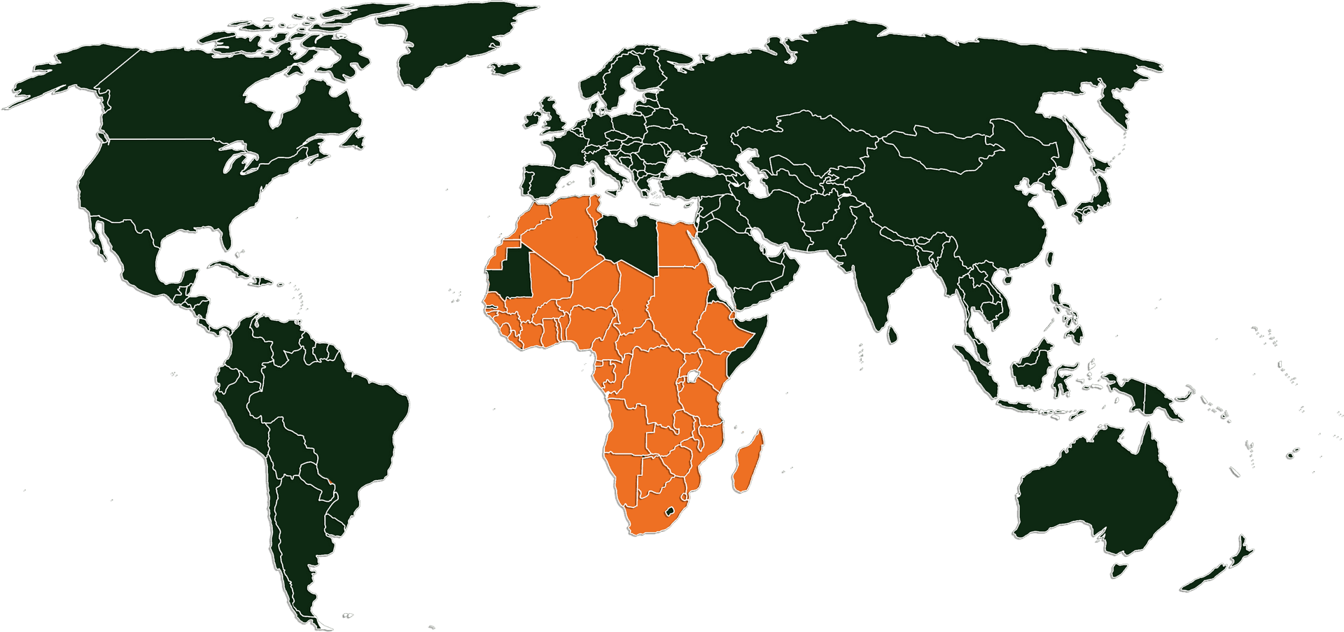 Highlighted African Continent Map PNG