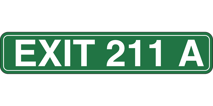 Highway Exit Sign211 A PNG