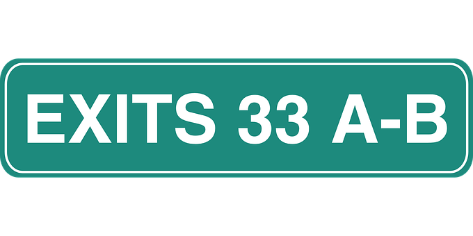 Highway Exit Sign33 A B PNG