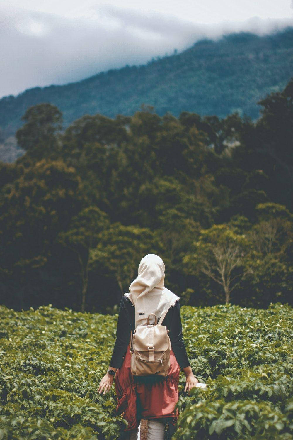 Hijab Girl With Nature Wallpaper