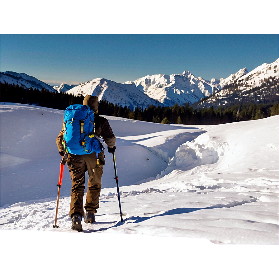 Hiker In Snow Png Ier62 PNG