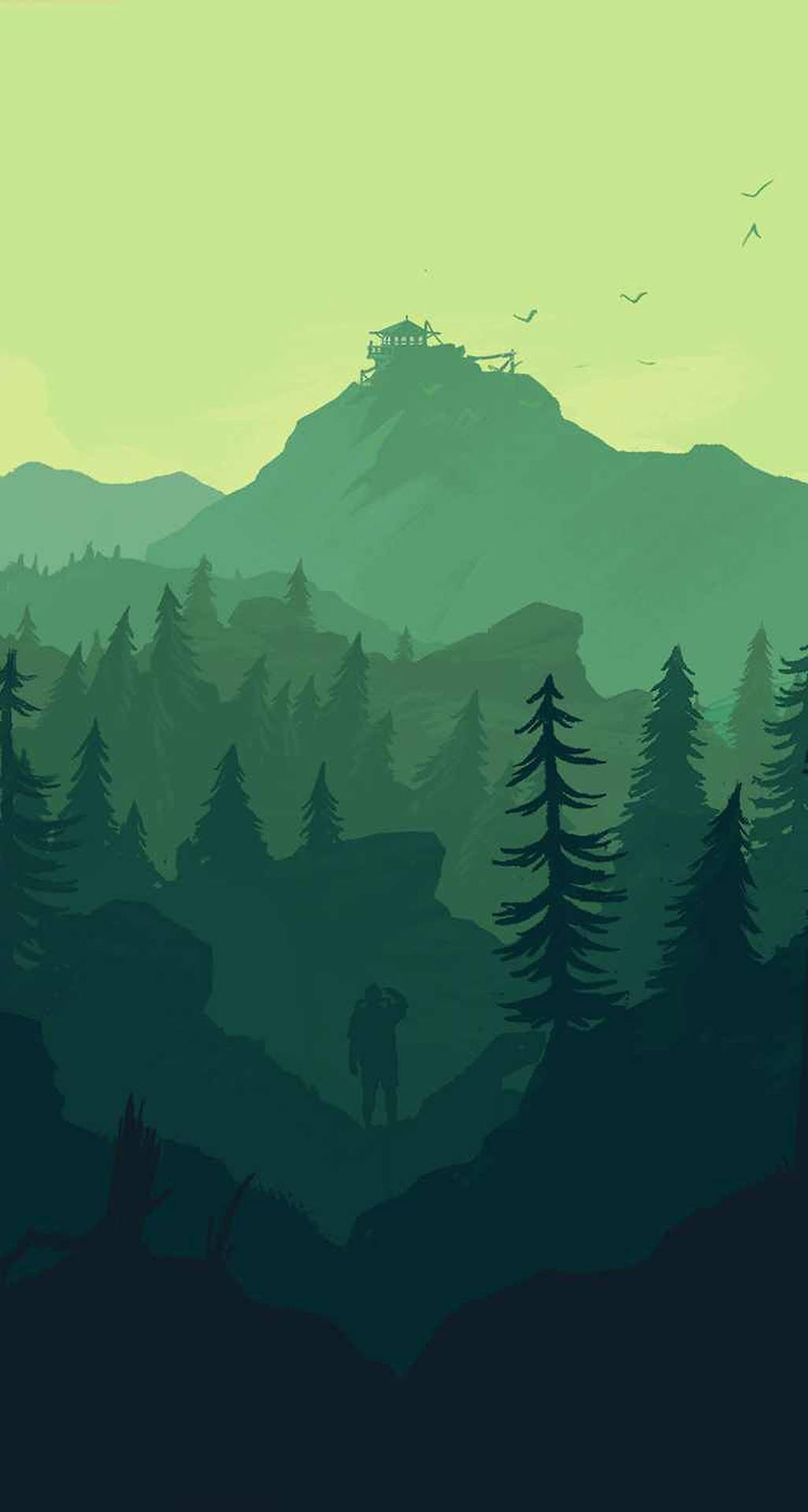 Wanderngrüne Vektorgrafik Wallpaper