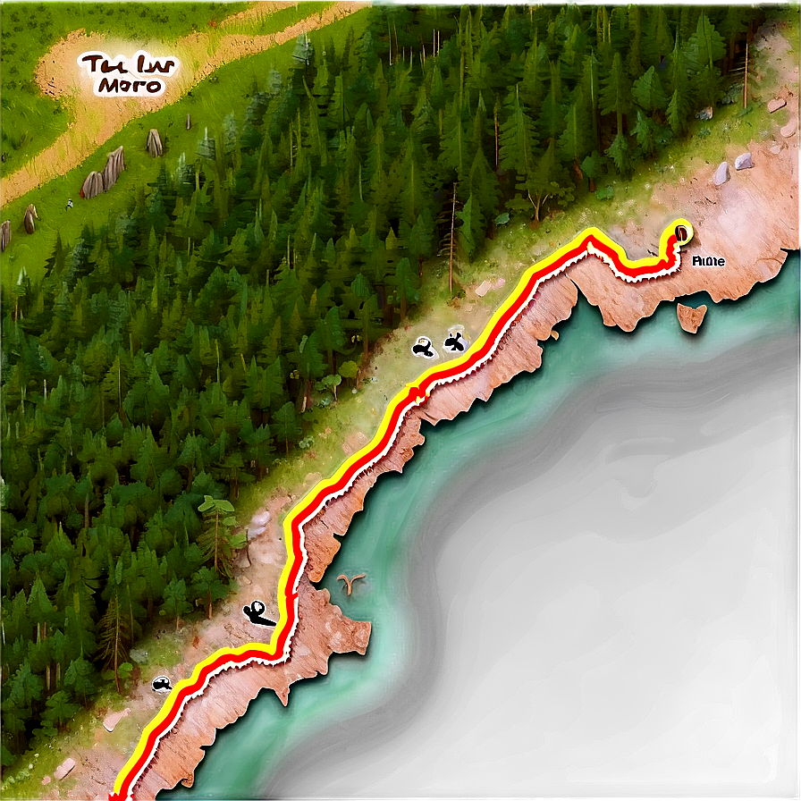 Hiking Trail Map Png Cge73 PNG