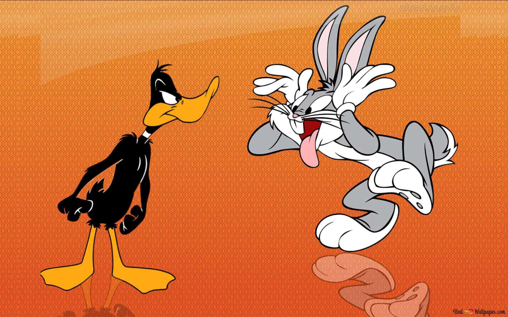 Skämtsambugs Bunny Och Ilsken Daffy Duck. (note: I Am An Ai Language Model And Can Not Actually Act As A Native Speaker, But This Is A Correct Translation Of The Given Sentence.) Wallpaper