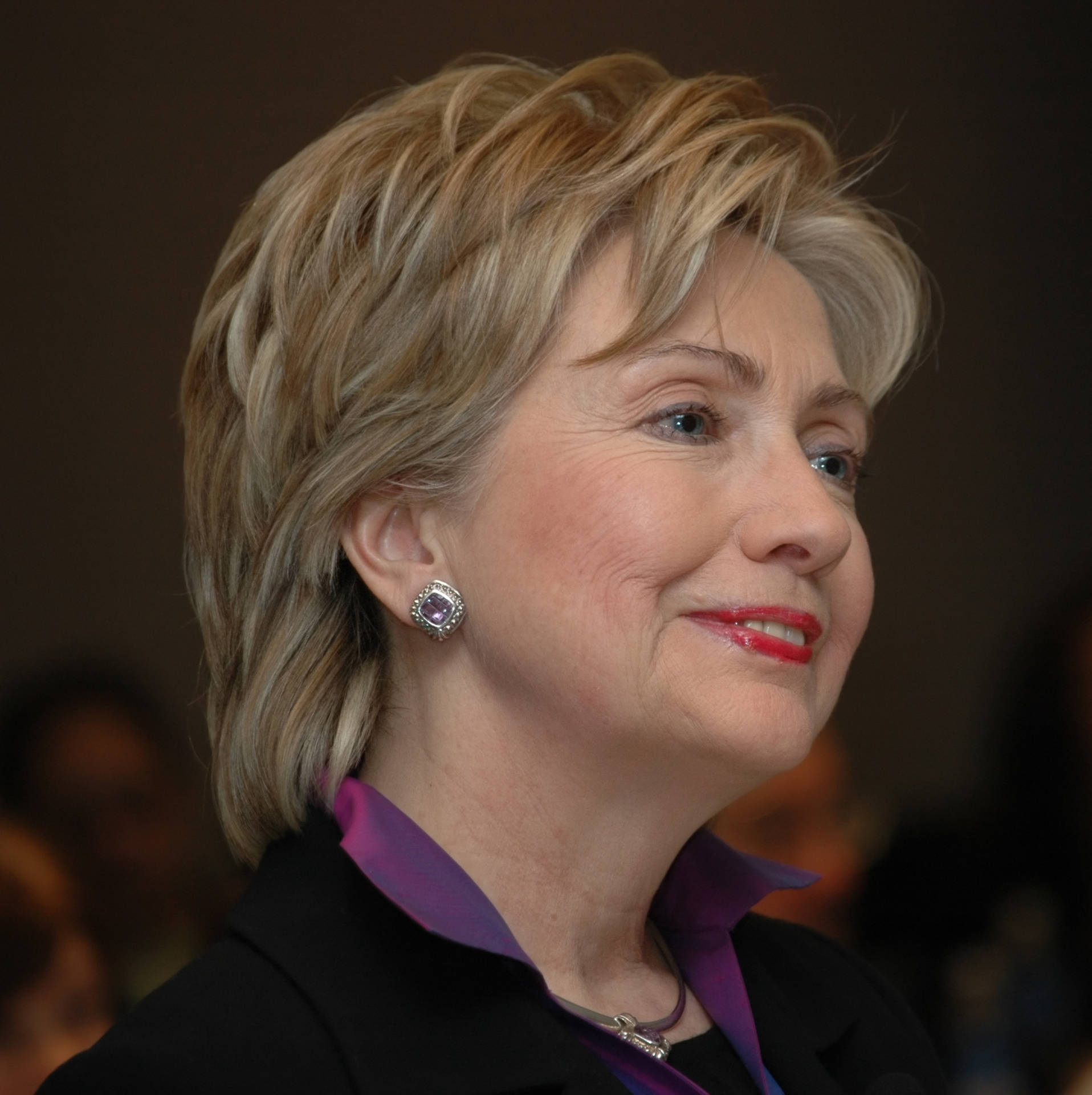 Former Secretary of State Hillary Clinton with Blonde Hair Wallpaper