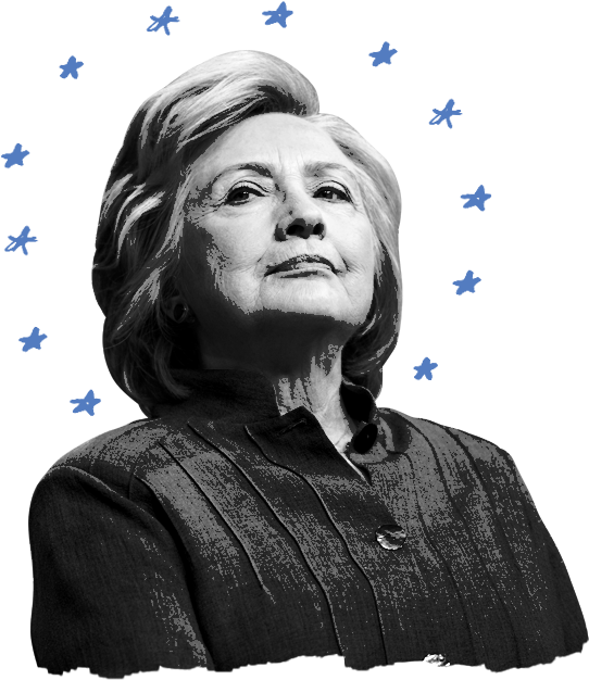 Hillary Clinton Blue Stars Background PNG