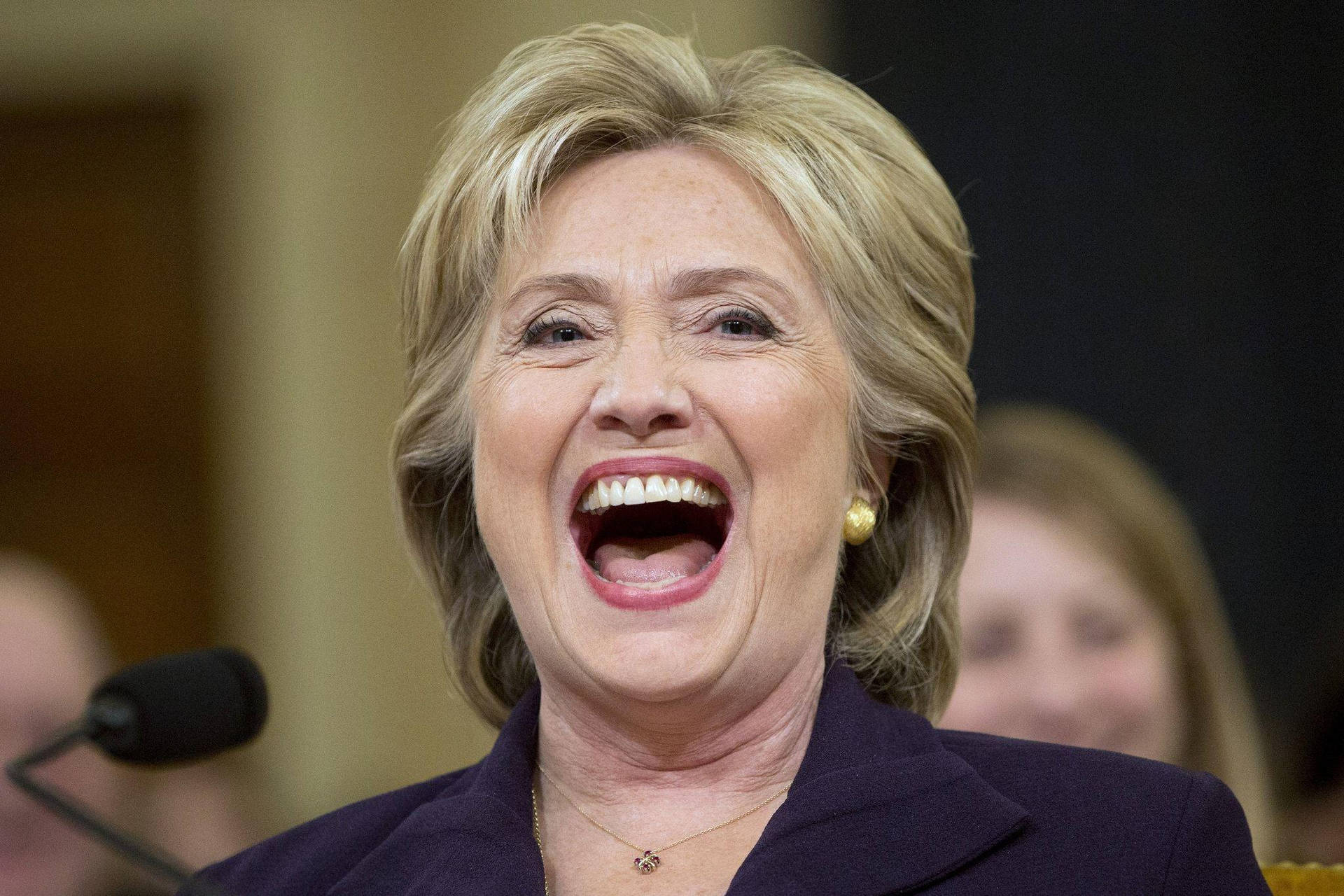 Hillary Clinton Laughing Wallpaper