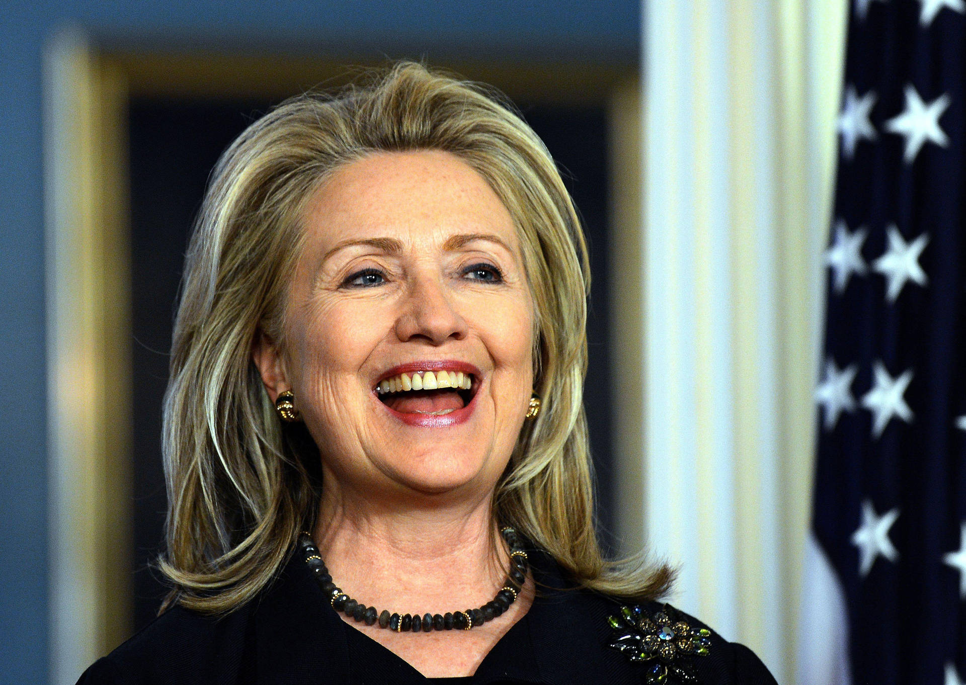 Hillary Clinton Wide Smile Wallpaper