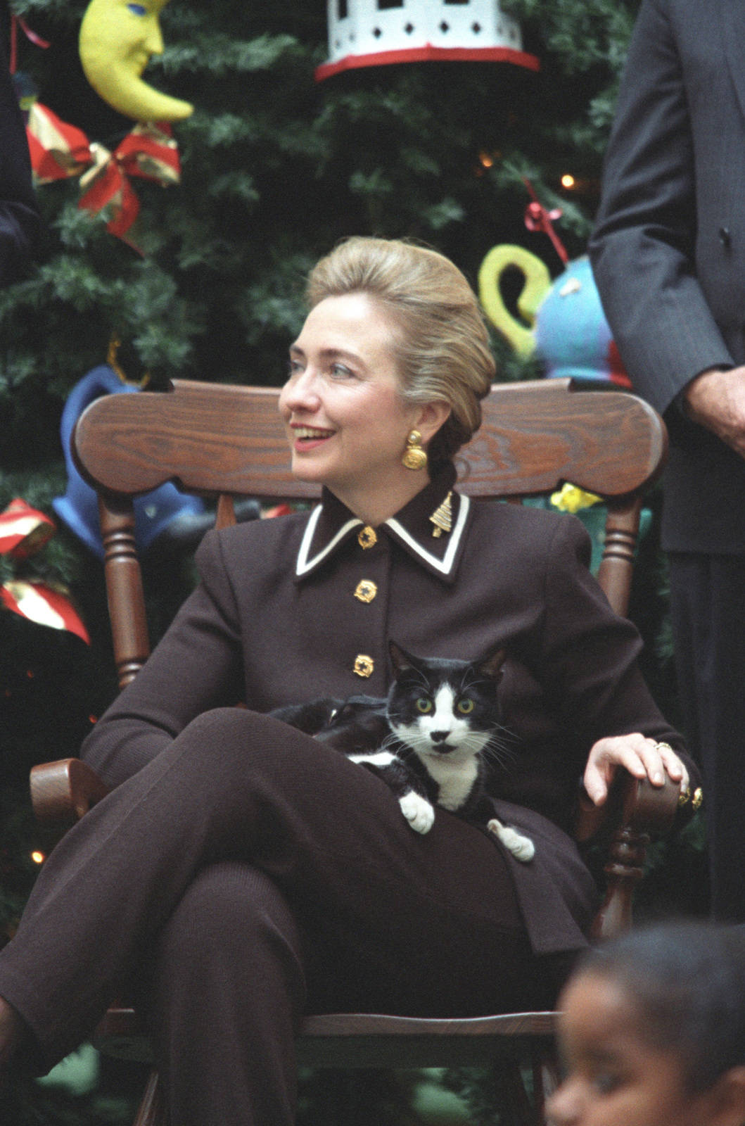 Hillary Clinton With Her Cat Wallpaper