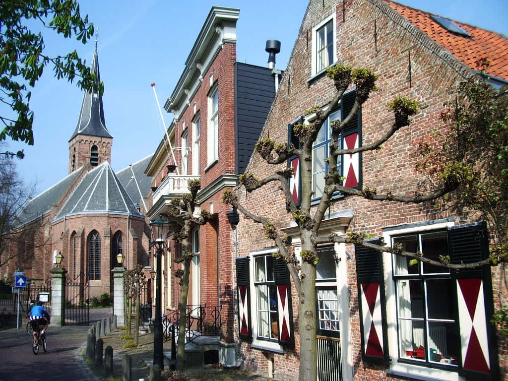 Hilversum Historical Street View Wallpaper
