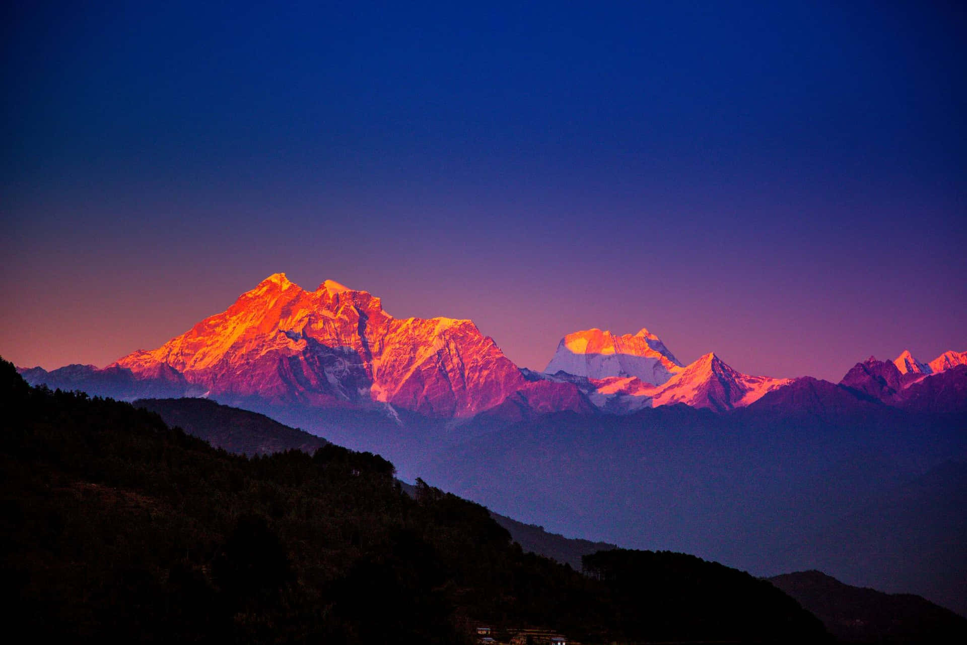 Himalayabergenpå En Vacker Dag.