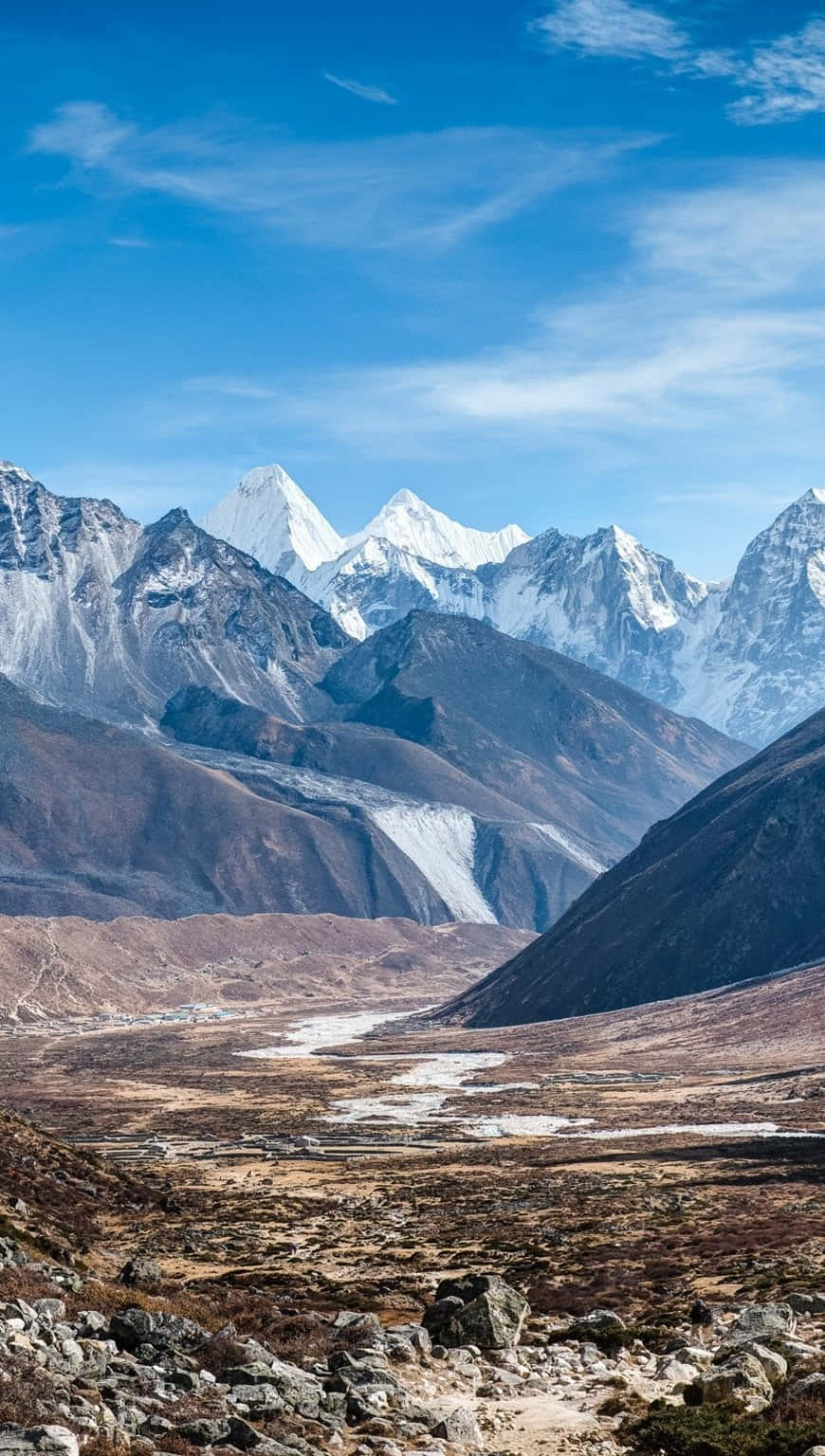 The Himalaya, the highest mountain range in the world