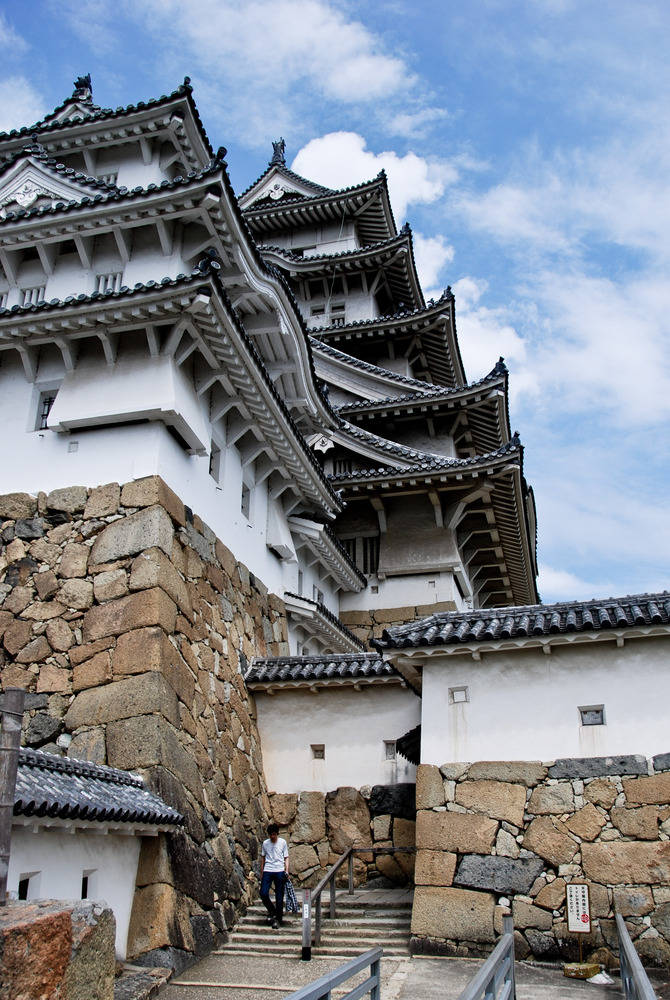 Himeji-slottet Inden For Dets Lokaler Wallpaper