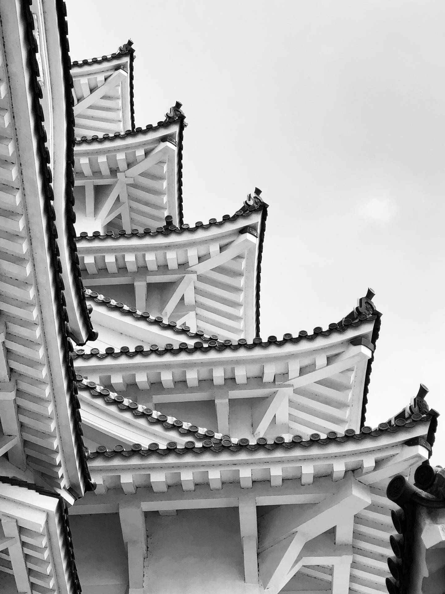 Foto-tapet af struktur af Himeji Slot Wallpaper