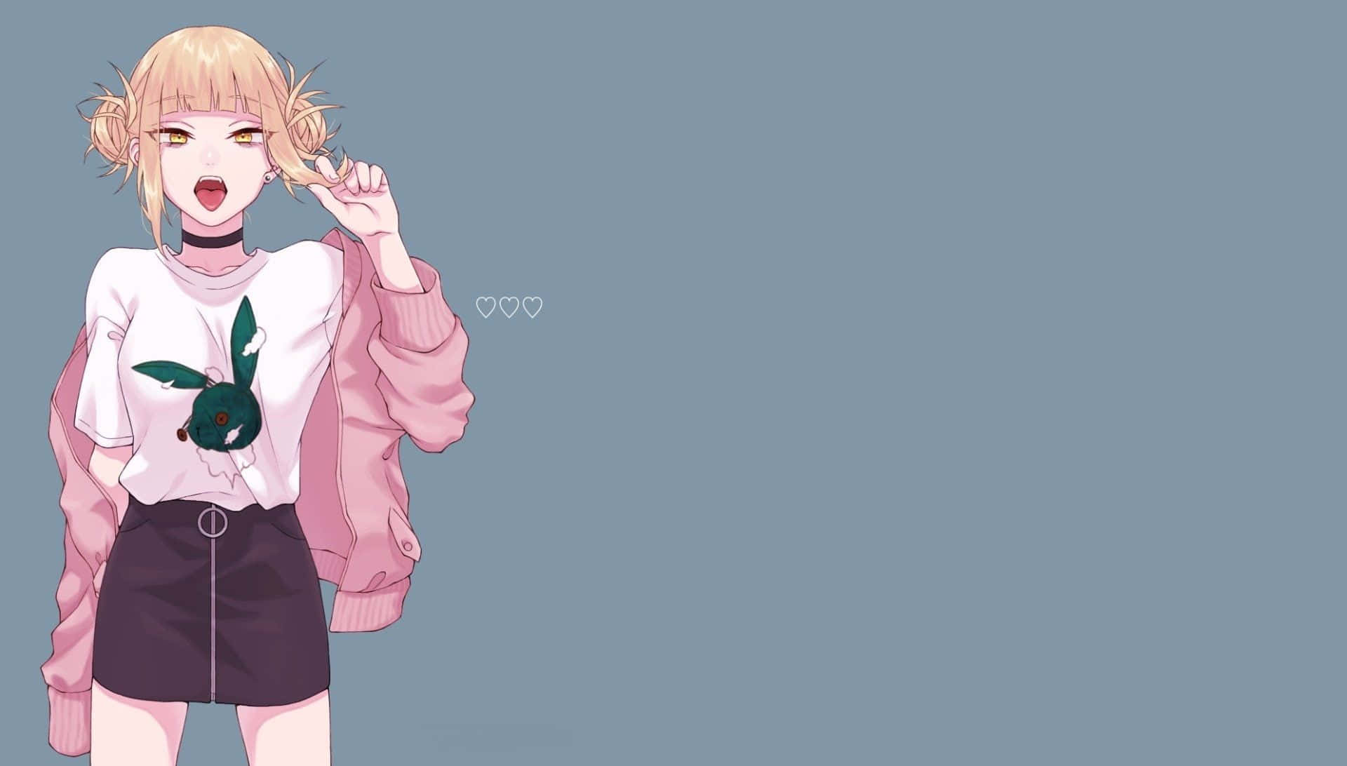 Himiko Toga Aesthetic With A Playboy Shirt Wallpaper