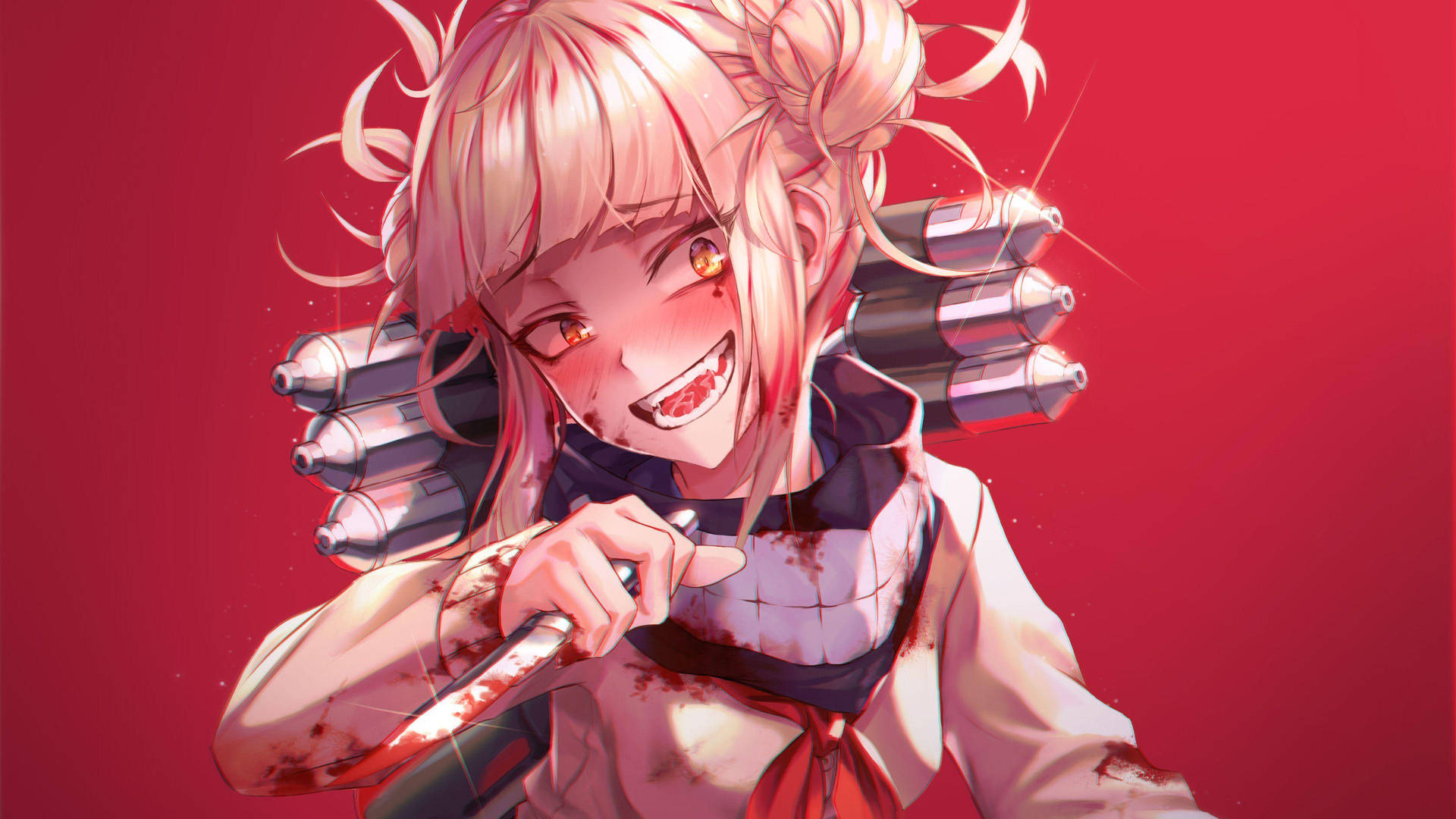 Himiko Toga Bloody Red Art Wallpaper