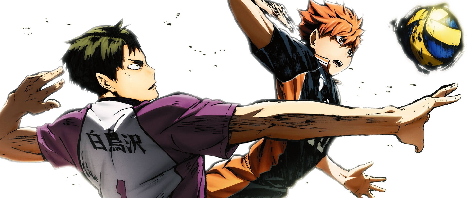 Ushijima and Hinata ready to spike their way to the top Wallpaper