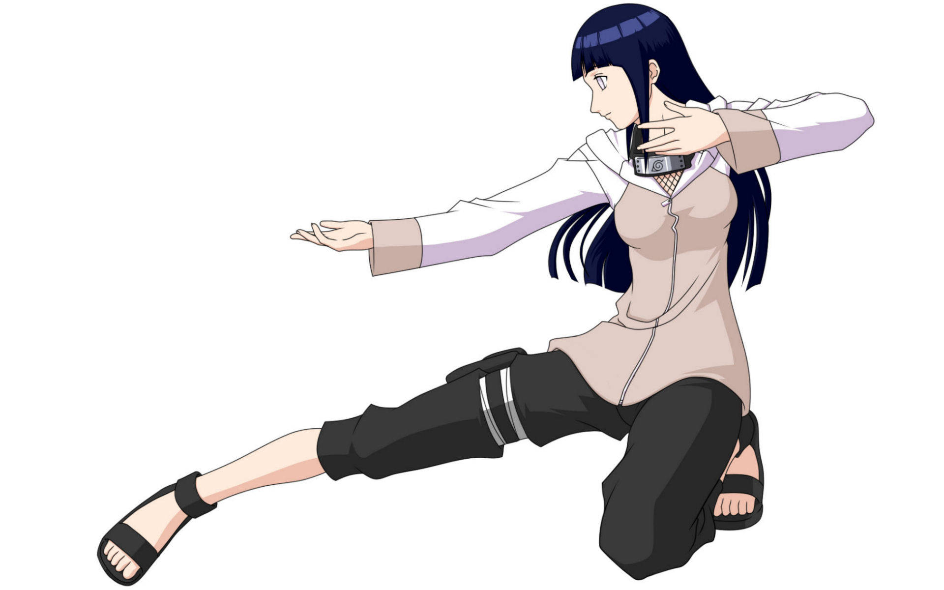 Hinata Hyuga Fighting Pose Wallpaper