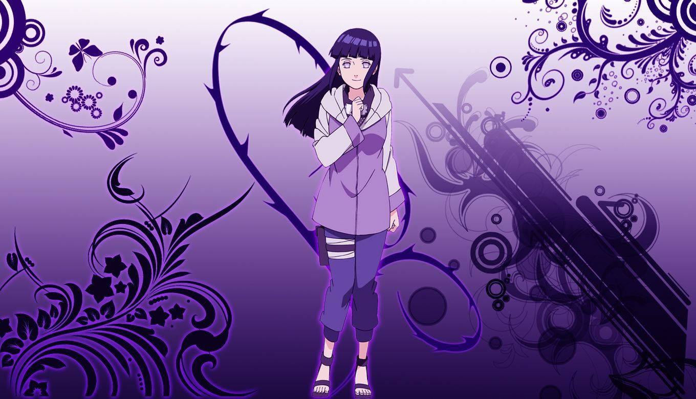 Hinata Hyuga Violet Artwork Wallpaper