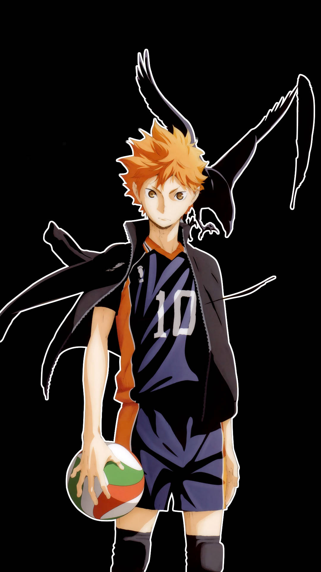 Hitting the spike with all of his soul - Hinata Shouyou. Wallpaper