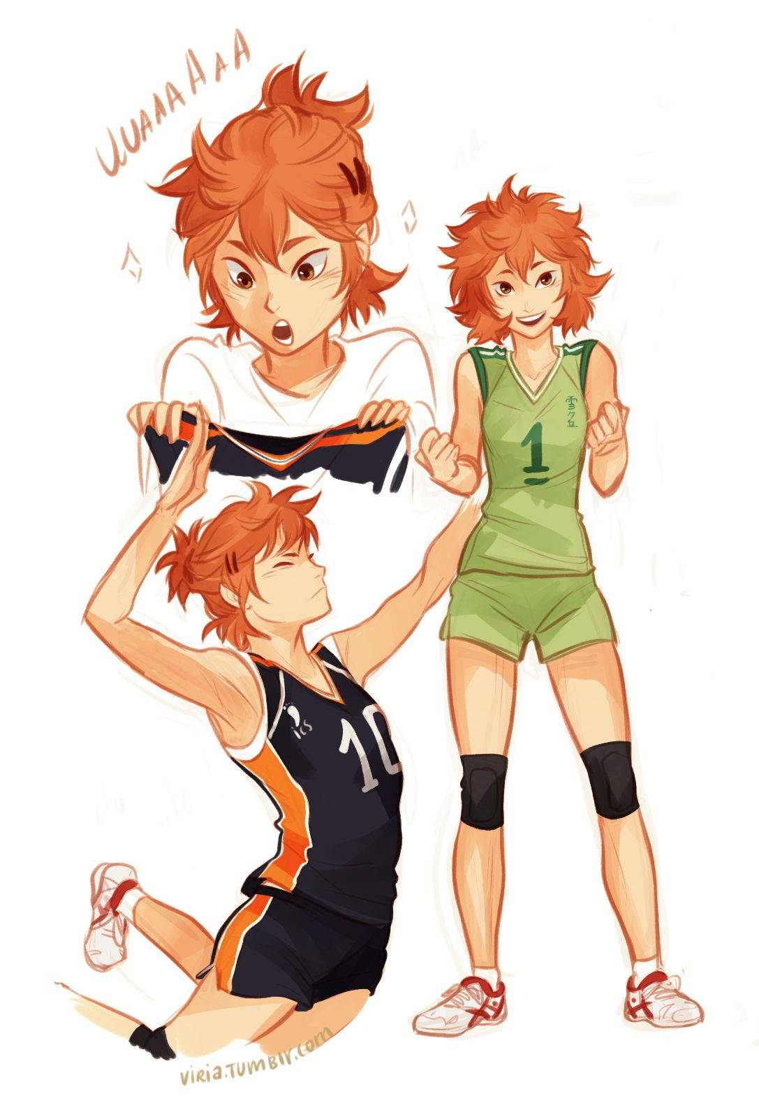 The passionate and ambitious Hinata Shouyou strives to achieve his dream of becoming the greatest volleyball player in the world. Wallpaper