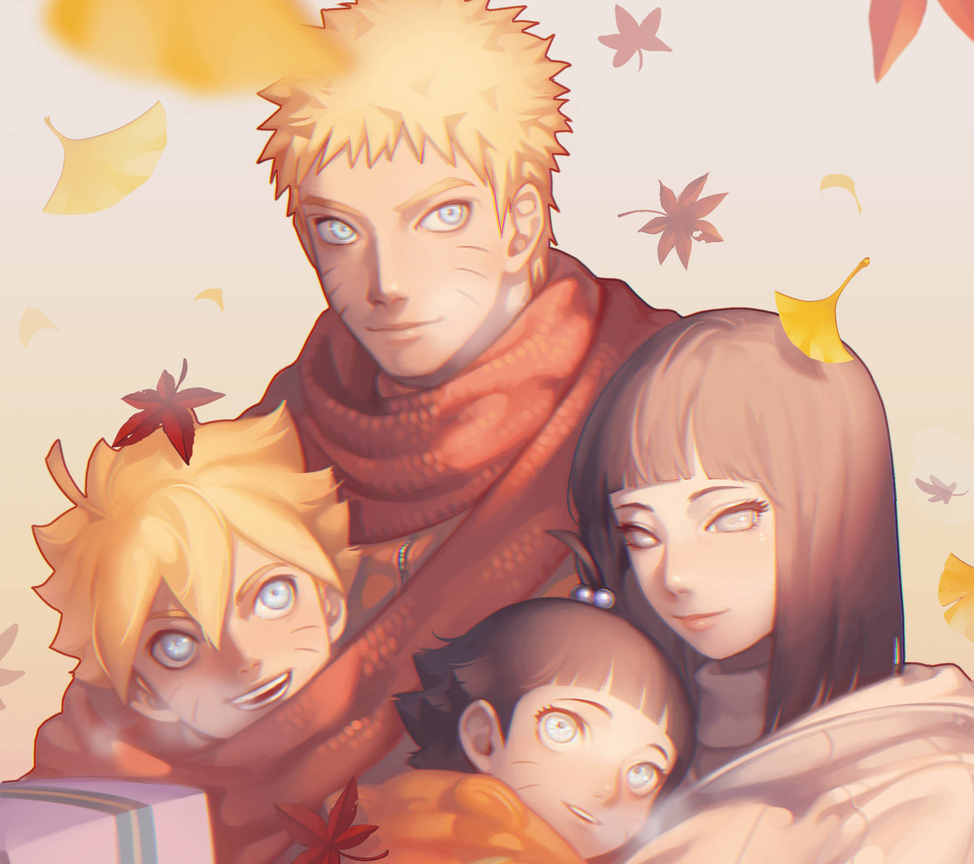 Hinata With Family Members Wallpaper