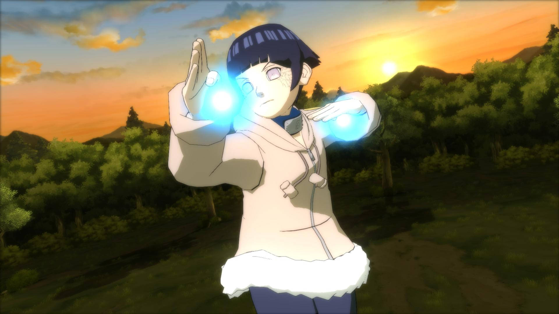 Hinata With Gentle Fist Wallpaper