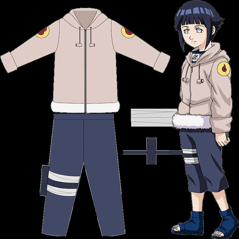 Hinata_ Character_ Design_and_ Clothing PNG