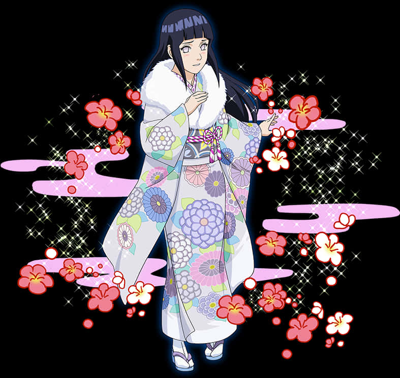 Hinatain Traditional Kimono PNG