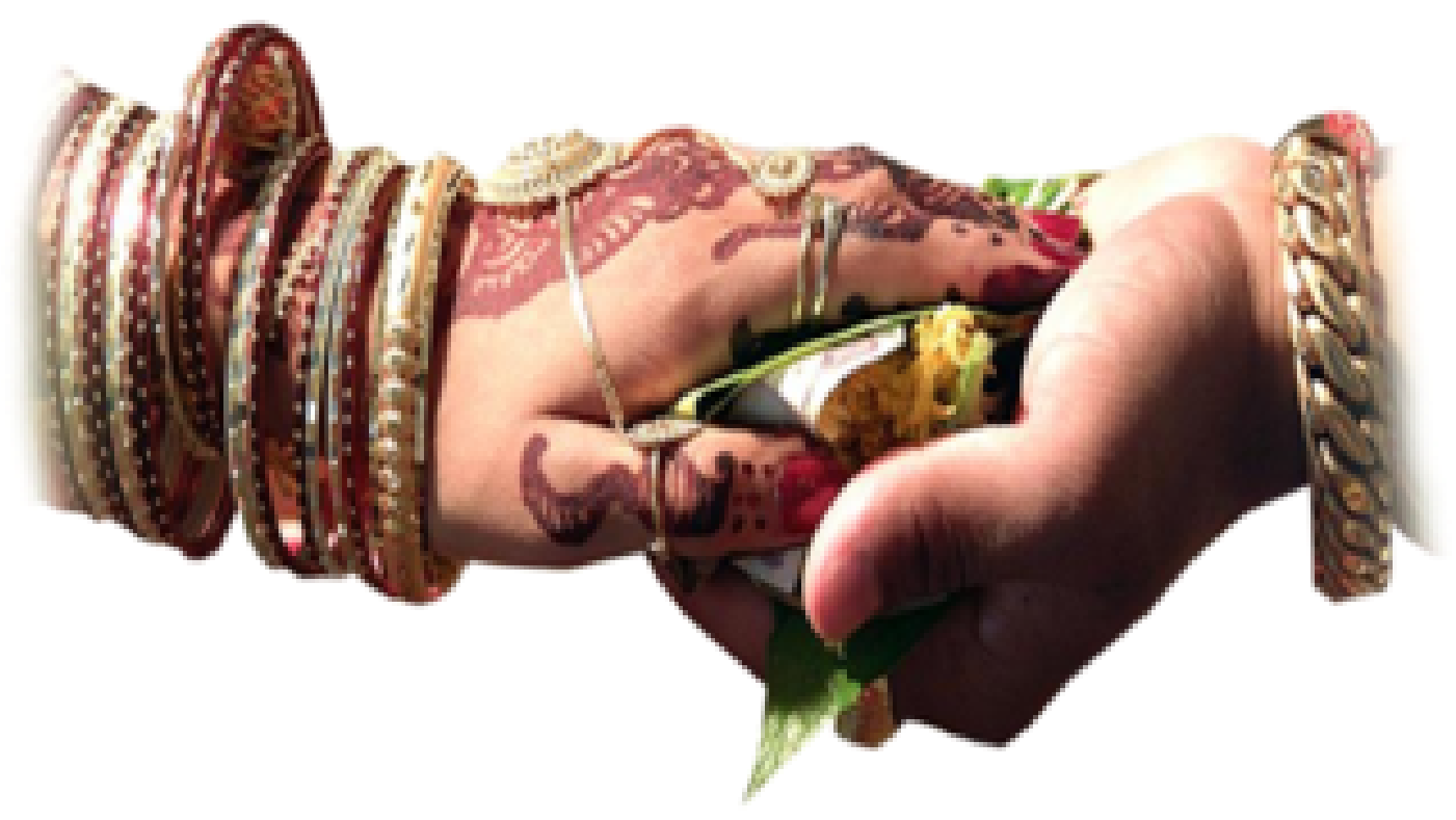 Hindu Bride Handwith Mehndiand Bangles PNG