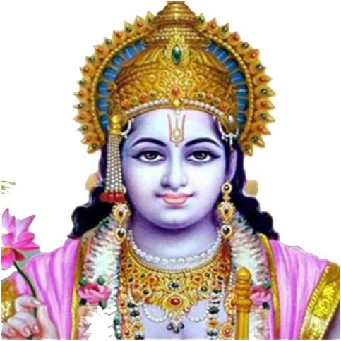 Hindu Deity Lord Vishnu Portrait PNG