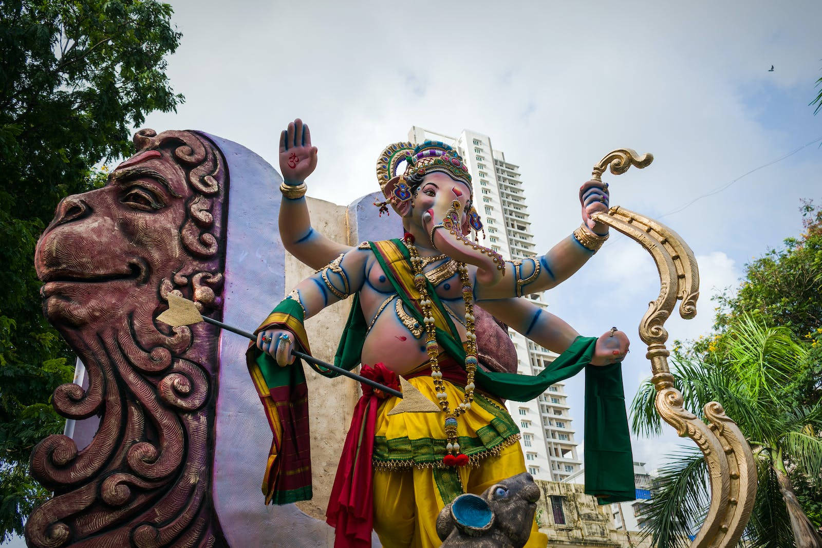 Hindu God Ganesh Under The Sky