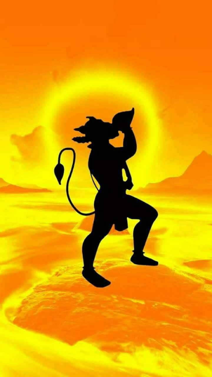 Download Hindu God Hanuman With A Shell Wallpaper 