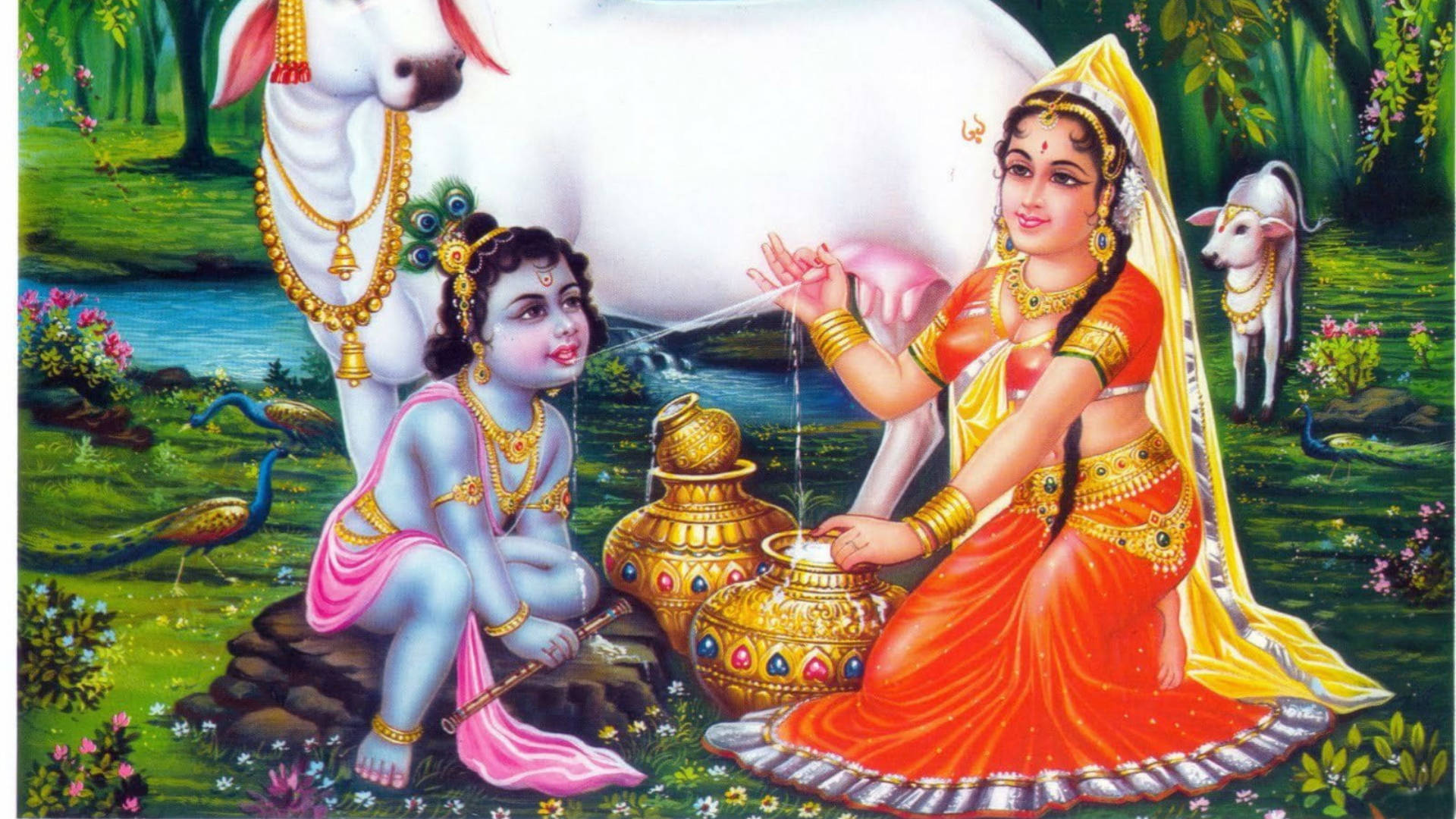 Hindu God Krishna Child Wallpaper