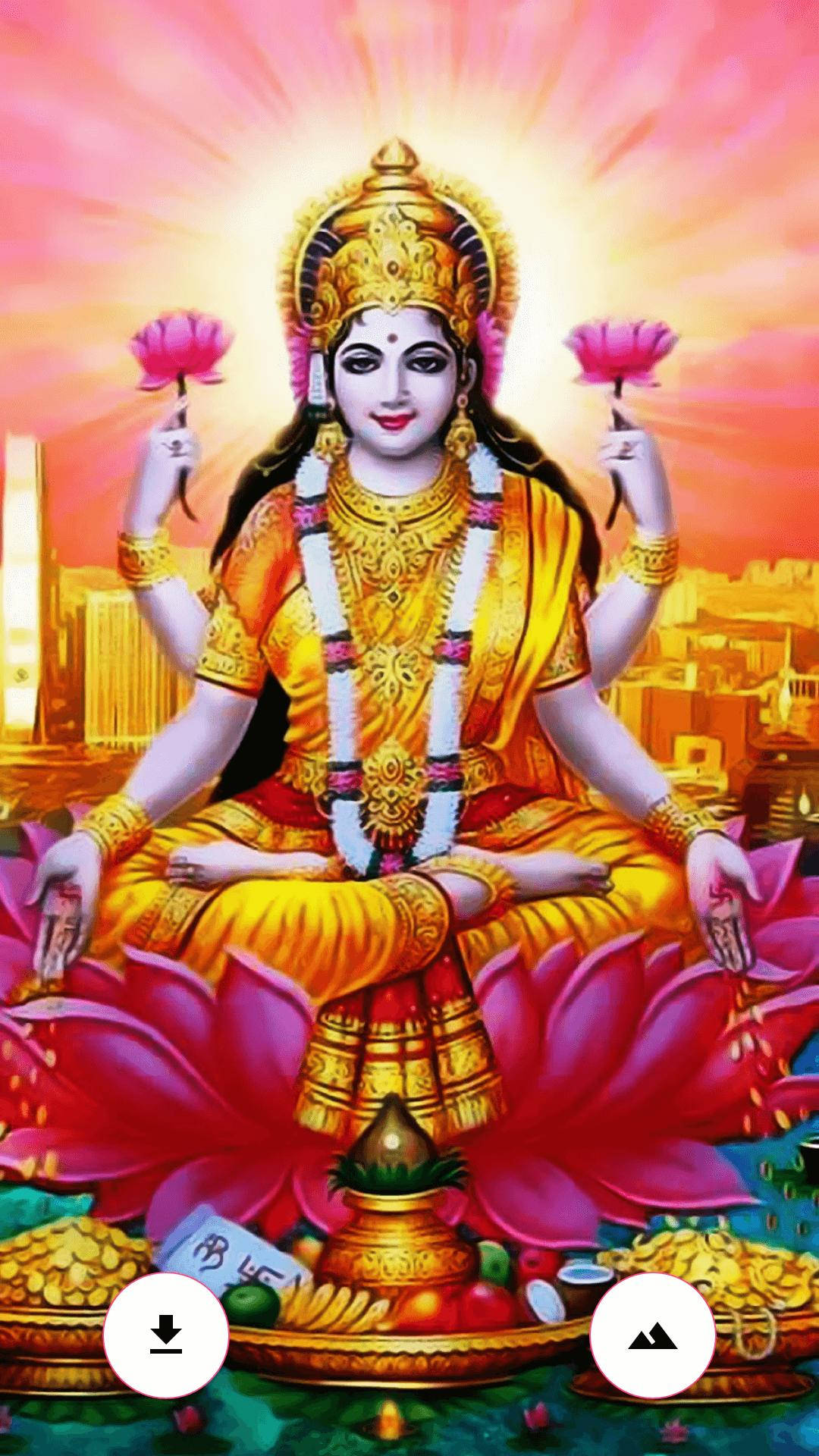 Hindu God Lakshmi Kubera Wallpaper