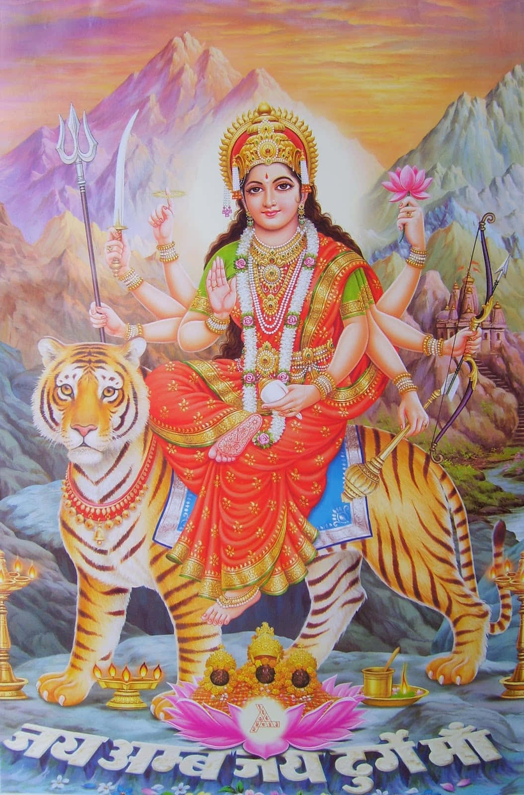 Hindugoddess Durga Bild.