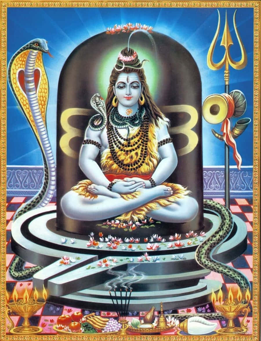Divine Radiance - An Exquisite Portrait of Lord Shiva