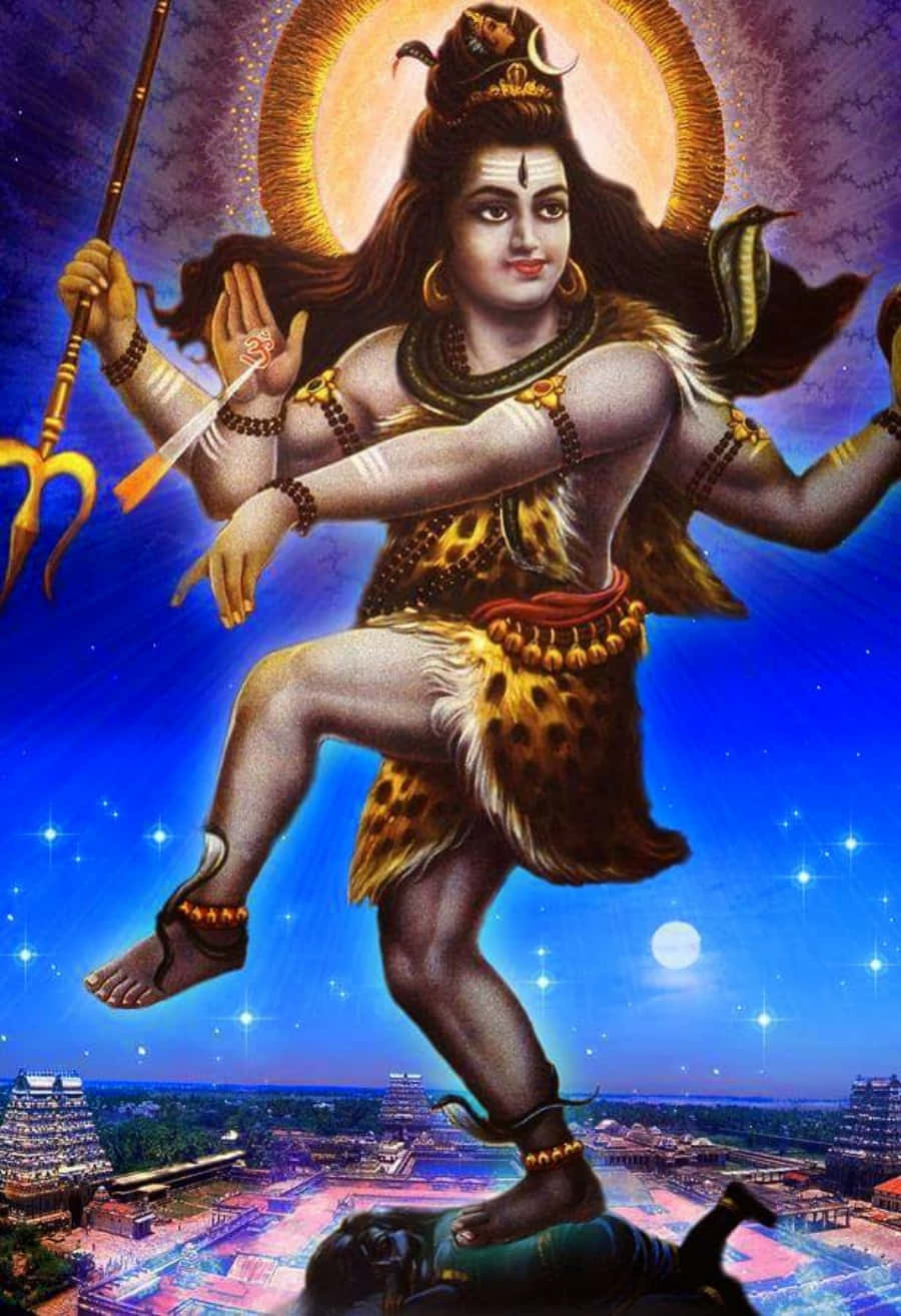 Imagende Shiva, El Dios Hindú De Los Cuatro Brazos