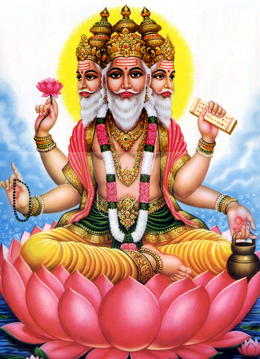 Hinduiskaguden Brahma-bild.