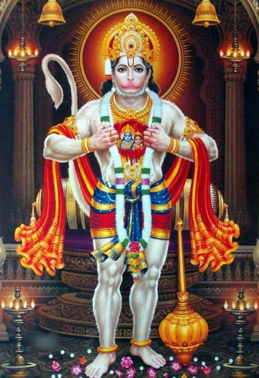 Imagendel Cuerpo Humano Del Dios Hindú Hanuman