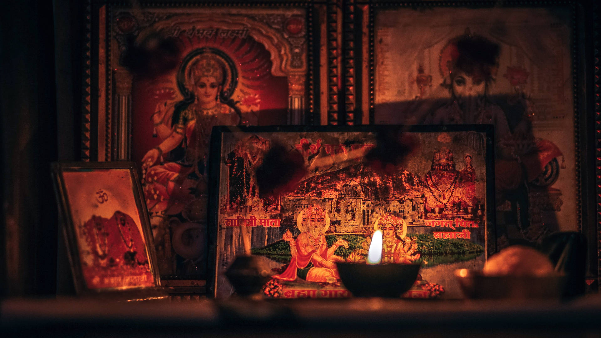 Hindu Goddess Altar Wallpaper