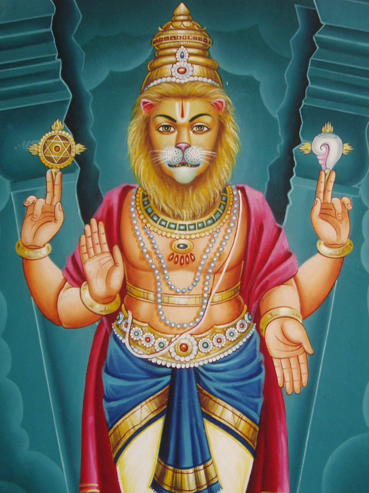 Download Hindu Lord Narasimha Artwork Wallpaper 