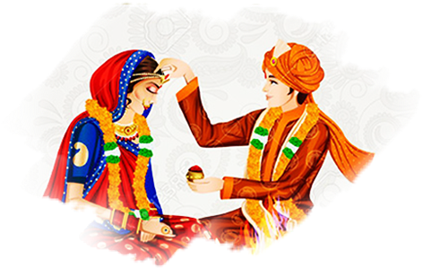 Hindu Wedding Ceremony Sindoor Application PNG